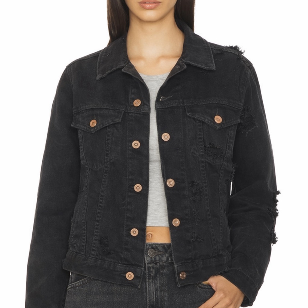 Nwot Nsf Distressed Jean Jacket